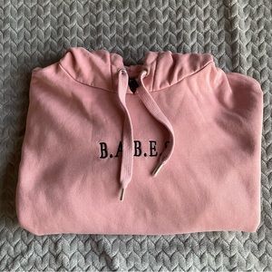 Pink Crop Top Hoodie